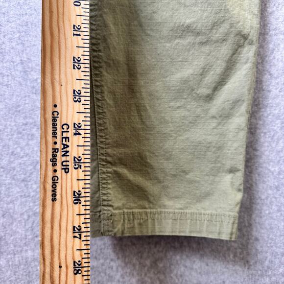 Eddie Bauer Hiking Pants Women’s Size 12 Green Ripstop Pull On Drawstring Waist - Picture 12 of 14